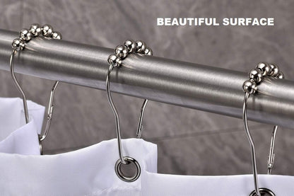 Brushed Nickel Stainless Steel Shower Curtain Tension Rod