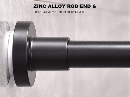 Shower Curtain Rod Stainless Steel Never Rust Tension Rod, Black
