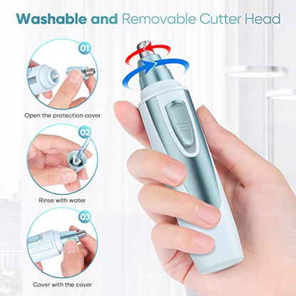 Ear Nose Hair Trimmer Dual Edge Blades Facial Hair Clipper