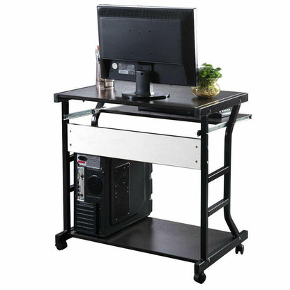 Computer Desk Laptop PC Home Office Rolling Wheel Corner Desk