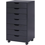 Storage Cabinet 7-Drawer Organizer Multipurpose Cabinet, Black