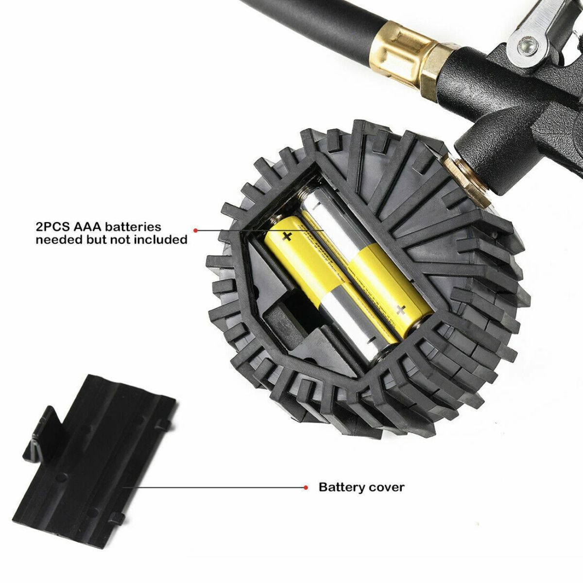 Digital Tire Inflator w/Pressure Gauge Rubber Hose Tire Gauge