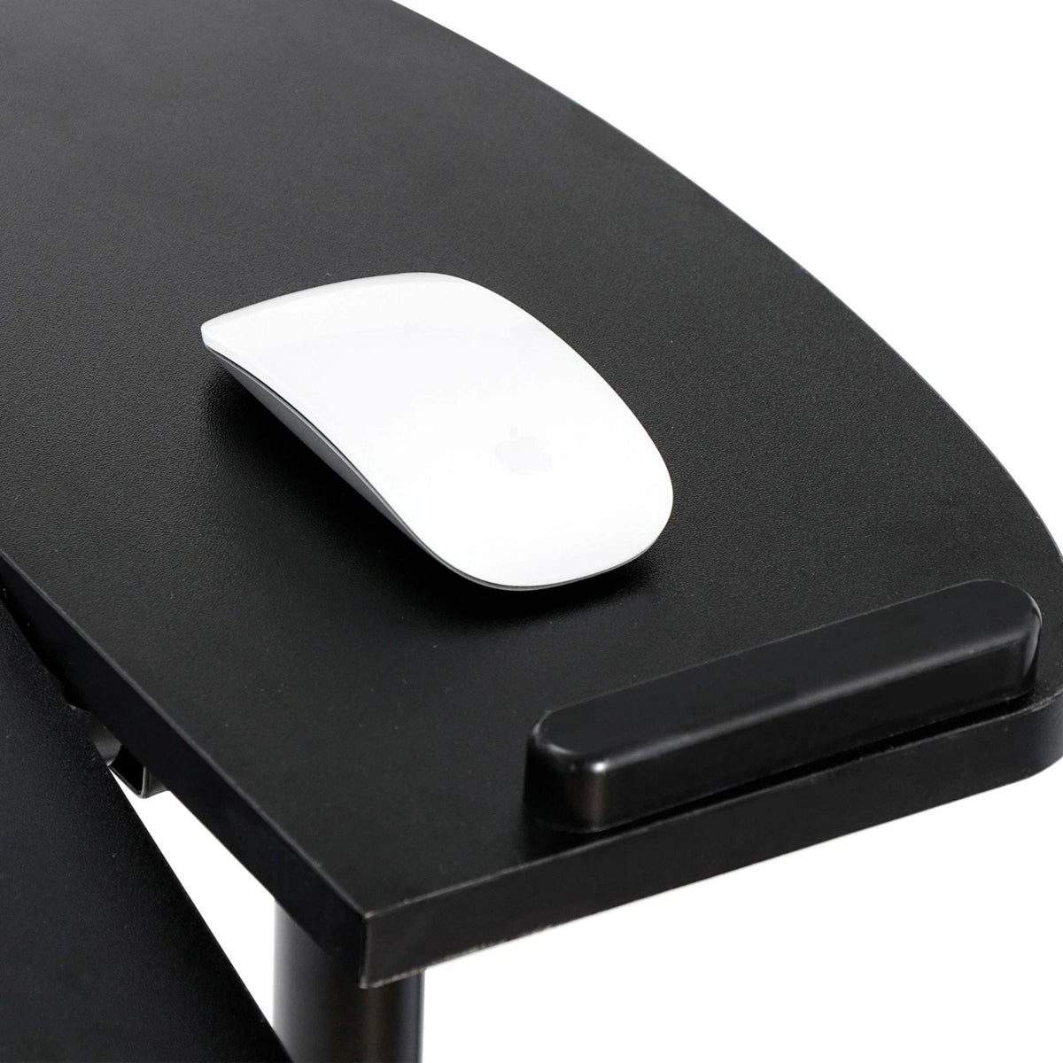 Rolling Desk Adjustable Height Laptop Desk W/Mousepad Desk, Black