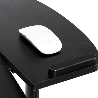 Rolling Desk Adjustable Height Laptop Desk W/Mousepad Desk, Black