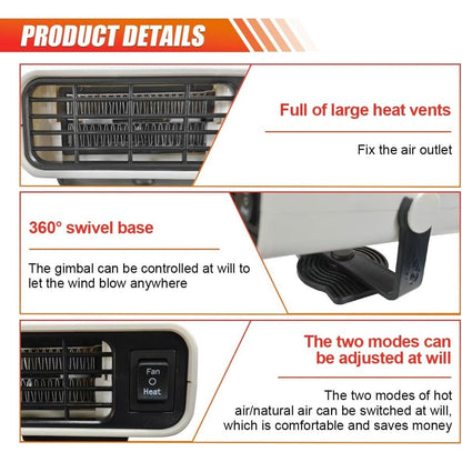 Car Heater 12V Portable 2-in-1 Vehicle 150W Heating & Cooling Fan