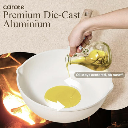 Cookware Set 21 Pcs Ceramic Nonstick Induction Pots Pans Set