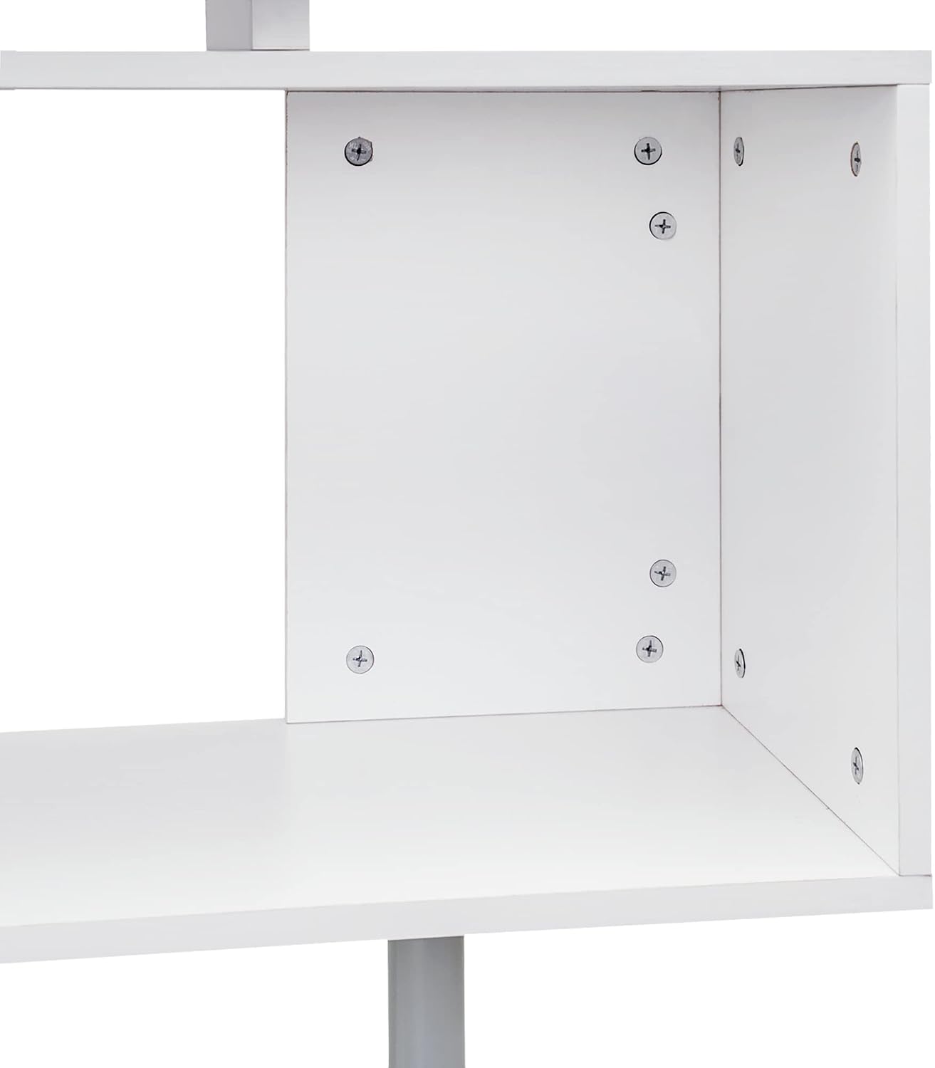 L-Shaped Computer Desk Modern Rotating Corner Workstation, White