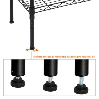 5-Tier Rack High-grade Carbon Steel Storage Adjustable Shelves