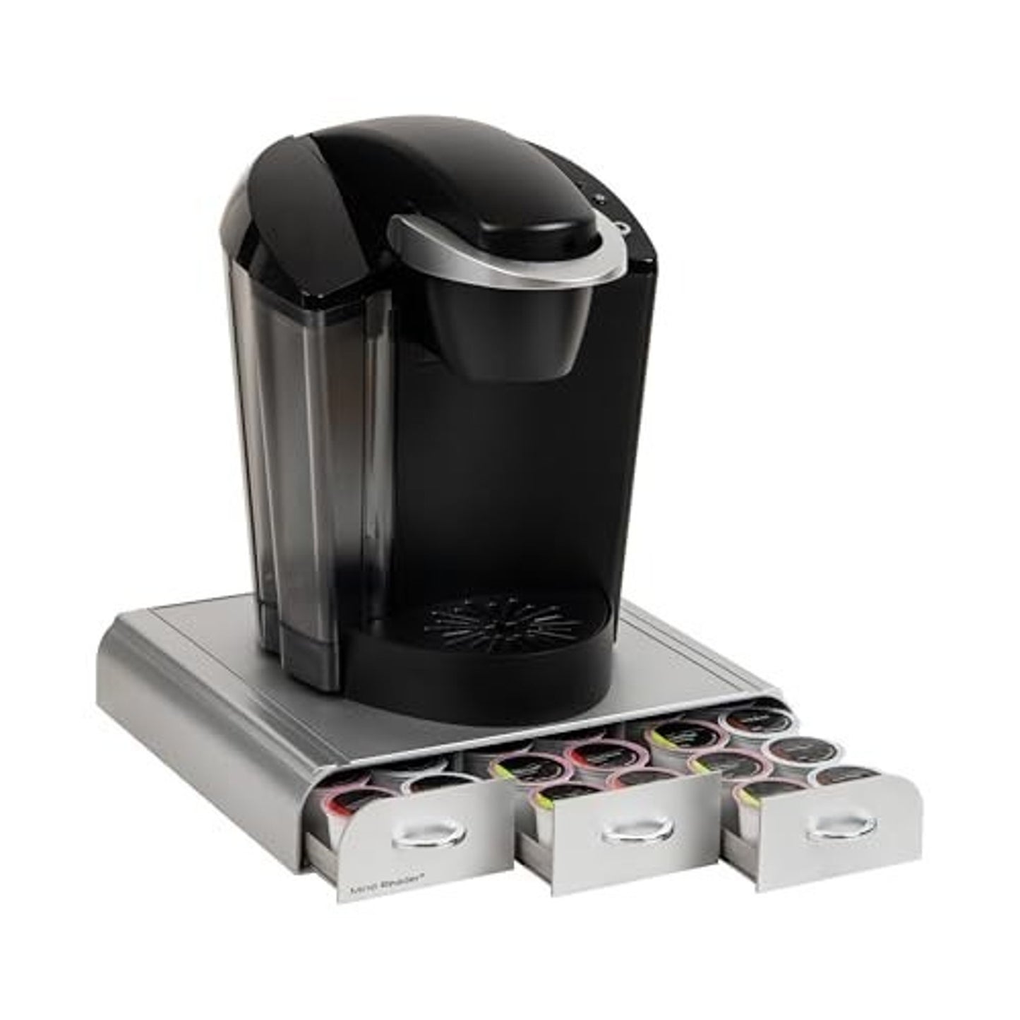 Coffee Pod Organizer 3-Drawers Countertop 36-Pod Holder, Silver
