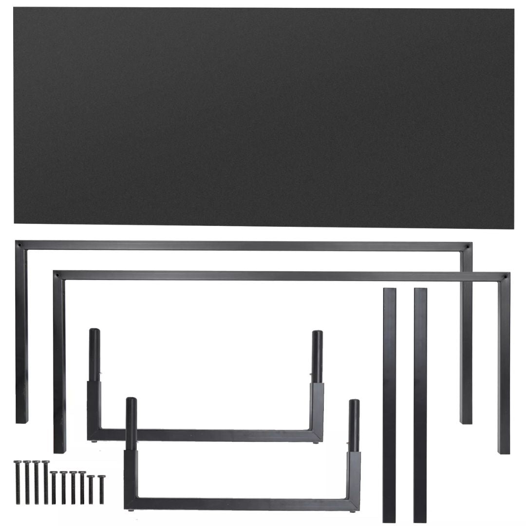 Modern Desk 47"W Home Office Workstation PC Study Table , Black