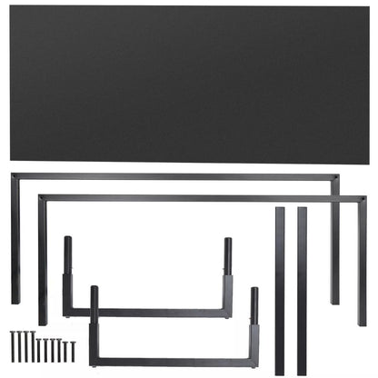 Modern Desk 47"W Home Office Workstation PC Study Table , Black