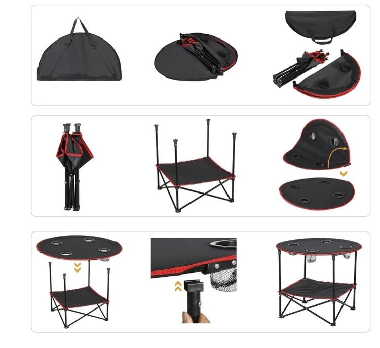 Foldable Camping Table Portable Outdoor Picnic Table W/Carry Bag