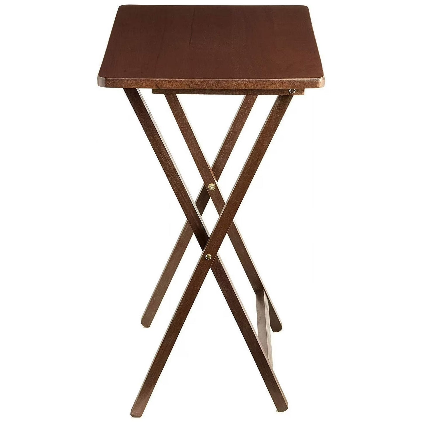 Folding TV Tray Table Lightweight Portable Tray Table- Walnut