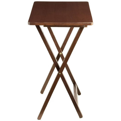 Folding TV Tray Table Lightweight Portable Tray Table- Walnut