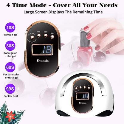 Gel Nail Dryer Lamp UV LED Smart Sensor LCD Display Drying Nail