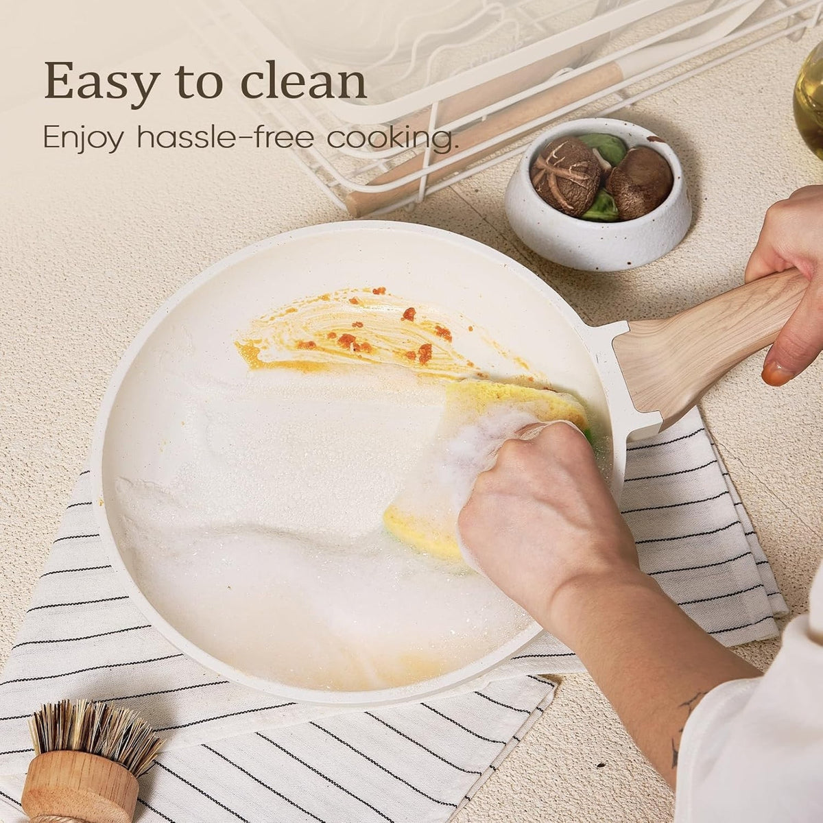 Cookware Set 21 Pcs Ceramic Nonstick Induction Pots Pans Set