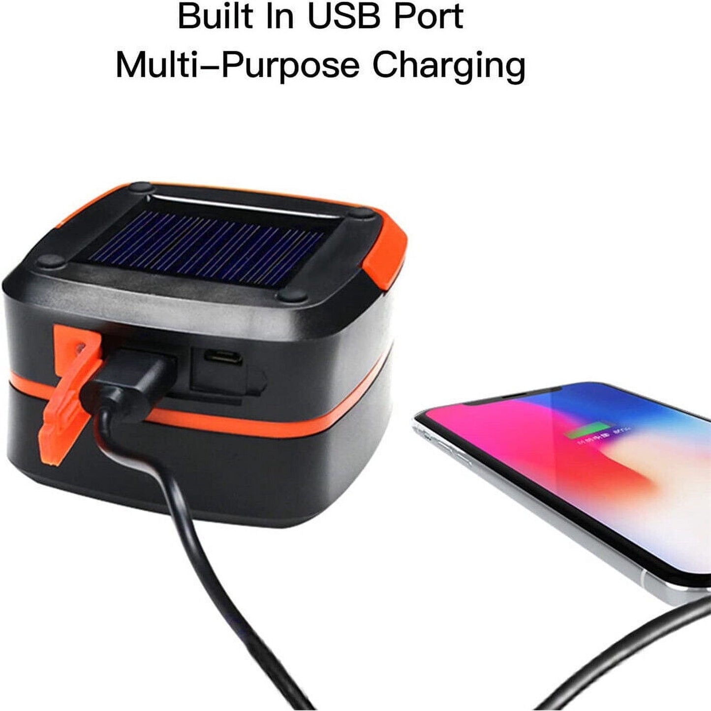 Solar Lantern Camping Light USB Recharge Power Outage LED Lantern