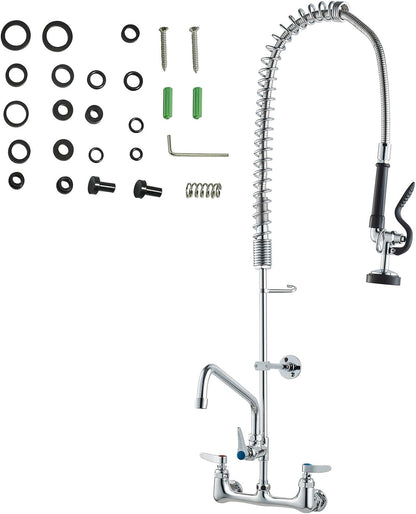 VEVOR Faucet 36"H Wall Mount Kitchen Sink Pull Down Spray Faucet