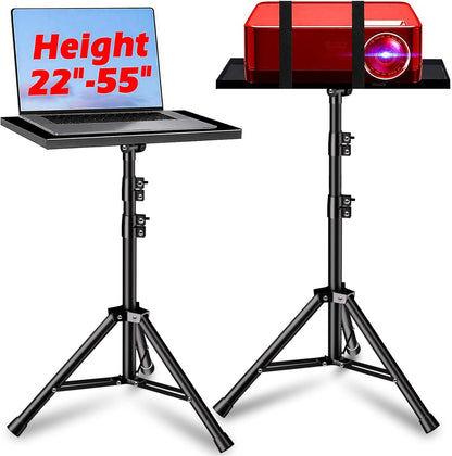 Tripod Stand Projector Laptop 22"-55" Height W/Rotating Tray