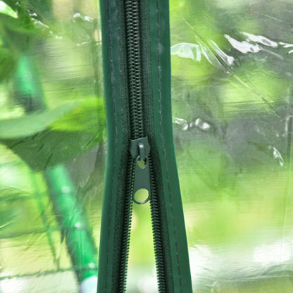 Outsunny 3-Tier 8 Shelf Outdoor Walk-In Garden Greenhouse, Clear