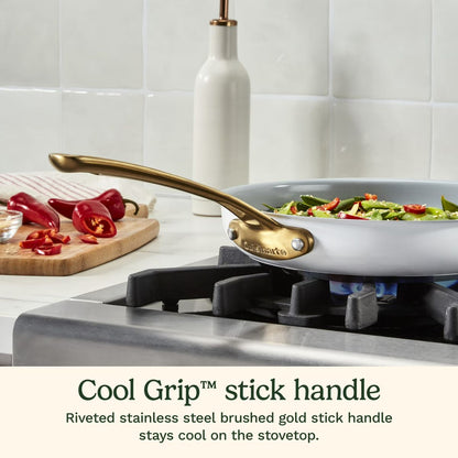 Chef’s Classic 10” Pan Stainless Steel Nonstick Ceramic Pan-White