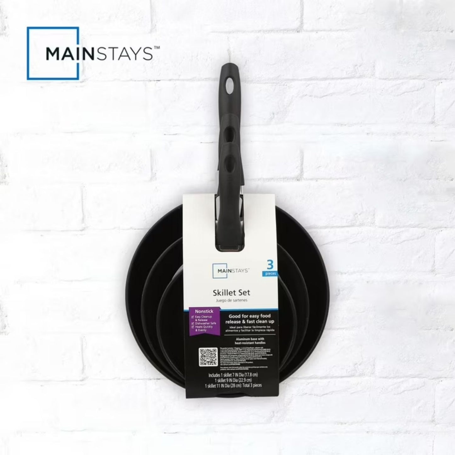 Aluminum Triple Non-Stick Skillet Everyday Use Set, 7", 9"&11"