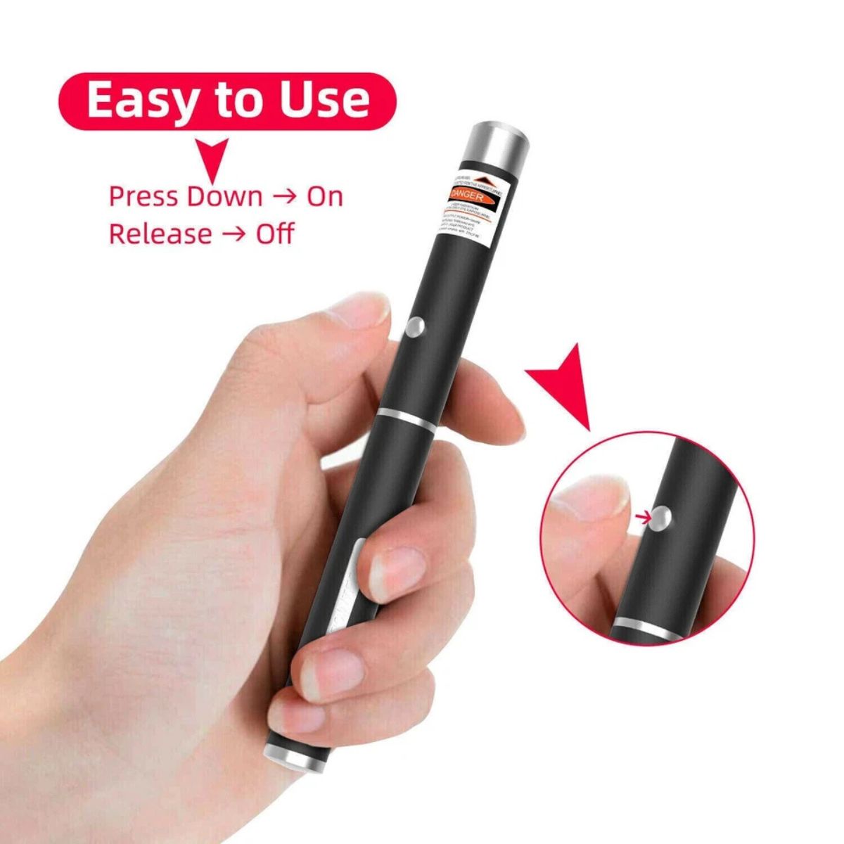 Visible Green Laser Beam Pointer Strong 5 mW 532nm Laser Pen Light