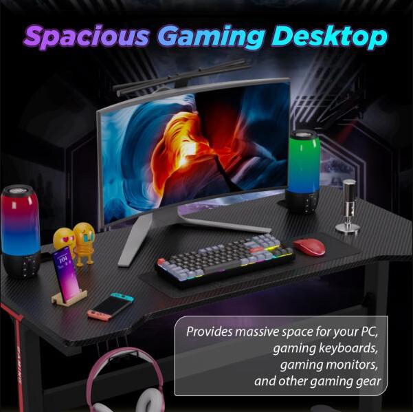 Modern Computer Desk Office Gaming Desk 47-in Large Workstation