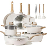 Cookware Set 21 Pcs Ceramic Nonstick Induction Pots Pans Set