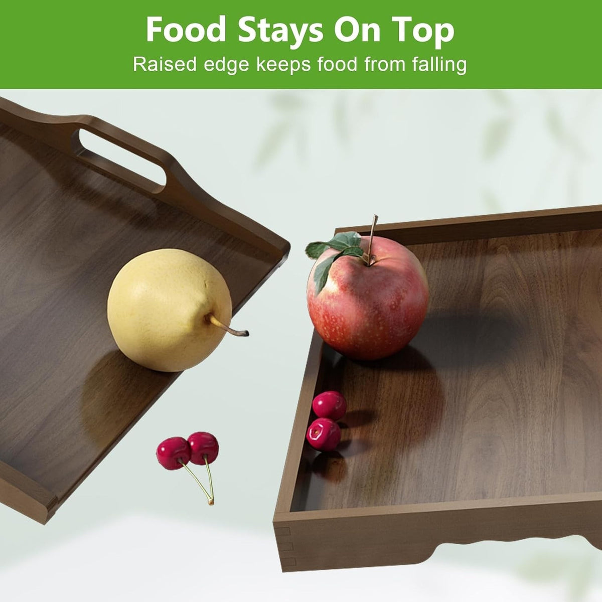 Bamboo Large Tray Folding Legs Bed Breakfast Portable Tray, Brown