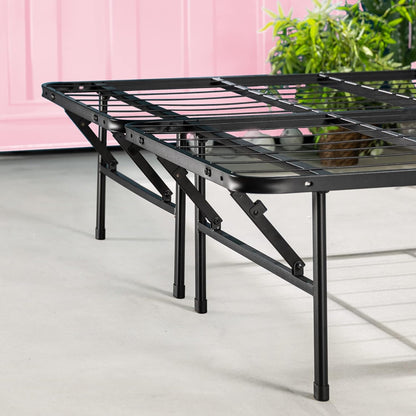 Metal Platform Bed SmartBase 14"H Underbed Steel Frame, Queen