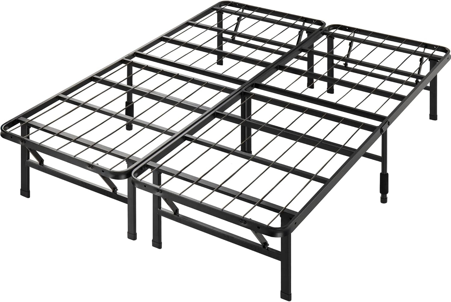 Metal Platform Bed SmartBase 14"H Underbed Steel Frame, Queen