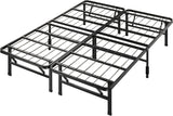 Metal Platform Bed SmartBase 14"H Underbed Steel Frame, Queen