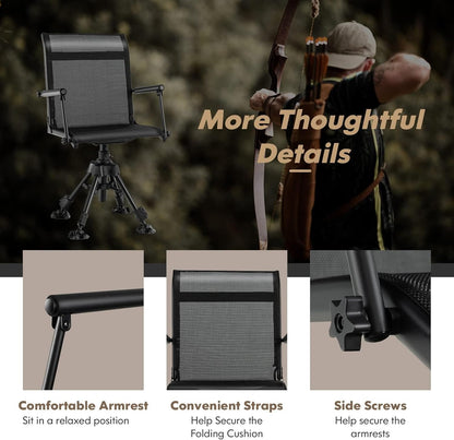 Swivel Blind Chair 360-degree rotation Base Folding Hunting Chair