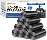 Trash Bags 55-60 Gal Trash Can Liners Large Bag (100 Count)