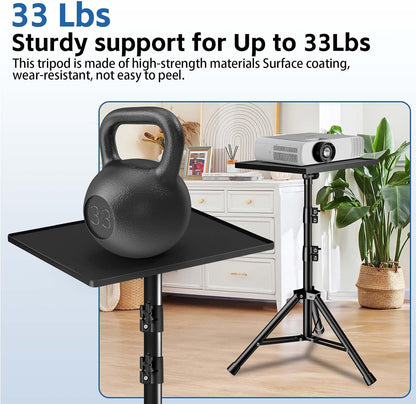 Tripod Stand Projector Laptop 22"-55" Height W/Rotating Tray