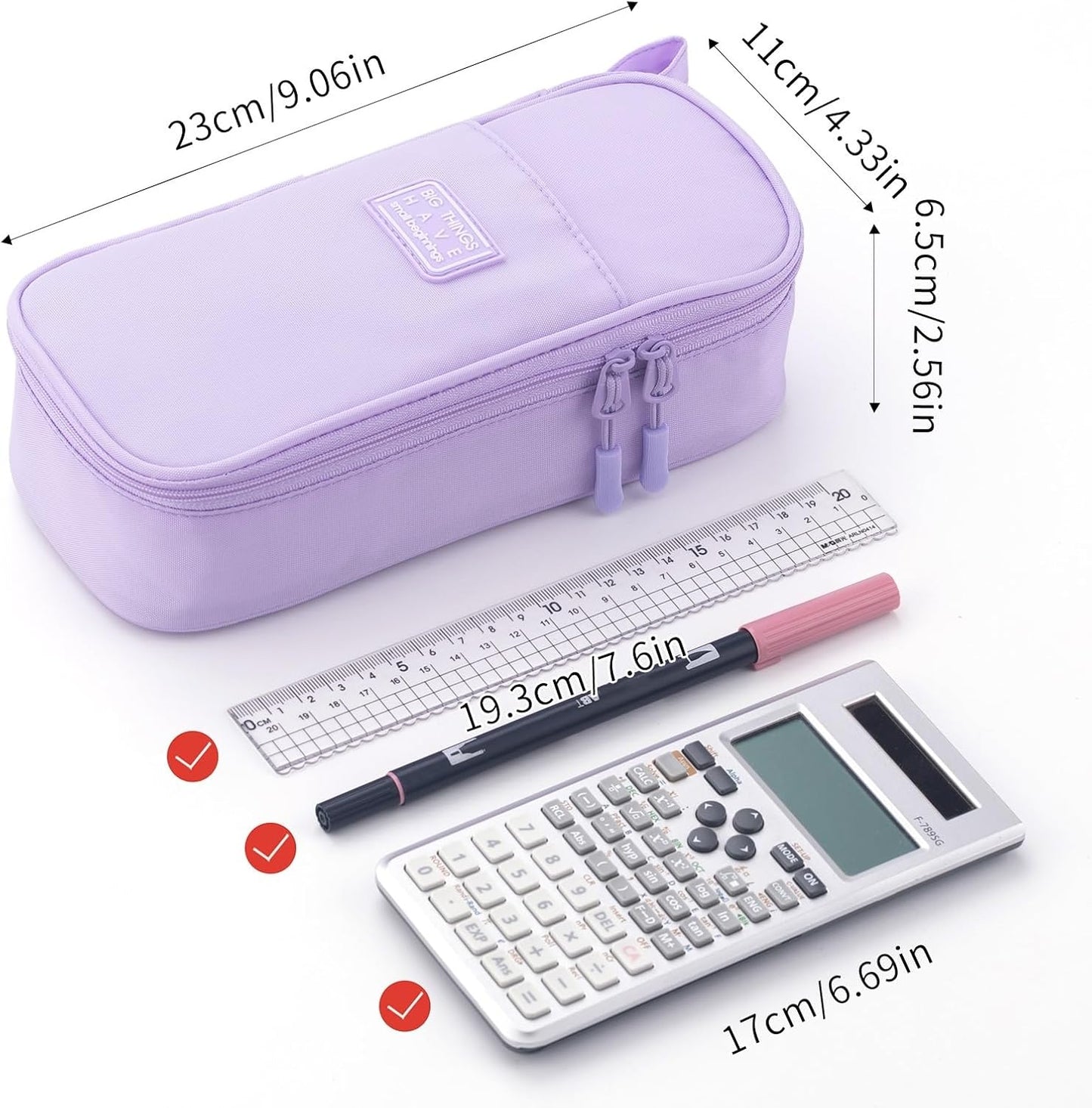 Pen Case Pencil Pouch Bag School Supplies Pencil Bag, Purple