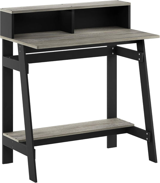 Furinno Computer Desk Simplistic A-Frame Functional  Desk, Grey