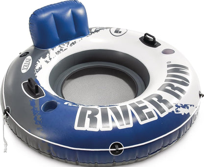 Inflatable Single Person Tube W/Backrest Cupholder Raft