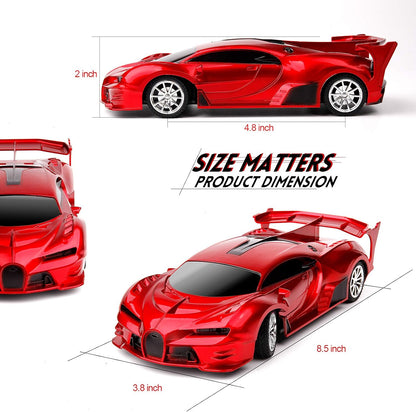High Speed Vehicle Racing Toys RC Car 1/18 With Led Light, Red