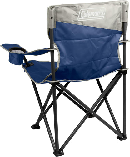 Coleman Portable Camping Chair Tall Quad II Outdoor Chair, Blue