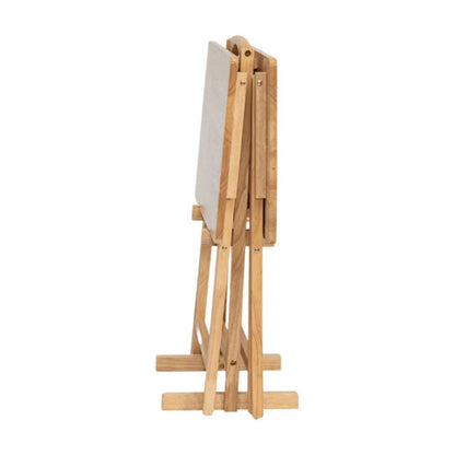 Folding Trays W/Storage Rack 2 Tray Table 3-Piece Set, Natural