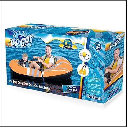 Bestway Inflatable Raft Set Hydro-Force Raft W/Two 49" Oars