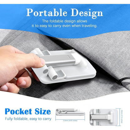 Foldable Stand Phone Adjustable Height Angle Desk Stand, White