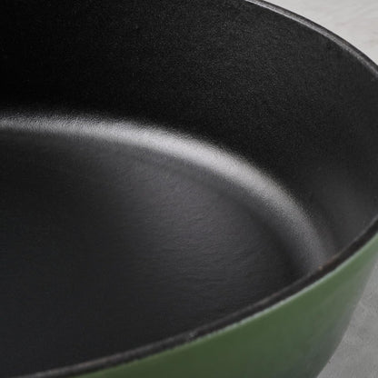 Tramontina Skillet 12" Enameled Cast Iron Pan W/Lid Gold Knob,