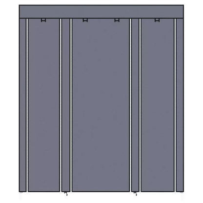 Portable Closet Wardrobe Rack Storage Organizer Fabric, Grey