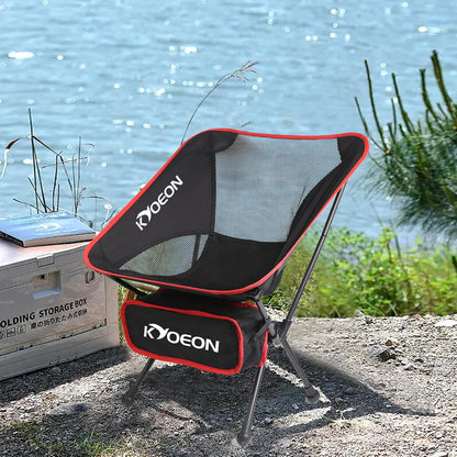 Portable Camping Chair Foldable Picnic Beach Compact Chair, Black