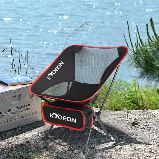 Portable Camping Chair Foldable Picnic Beach Compact Chair, Black