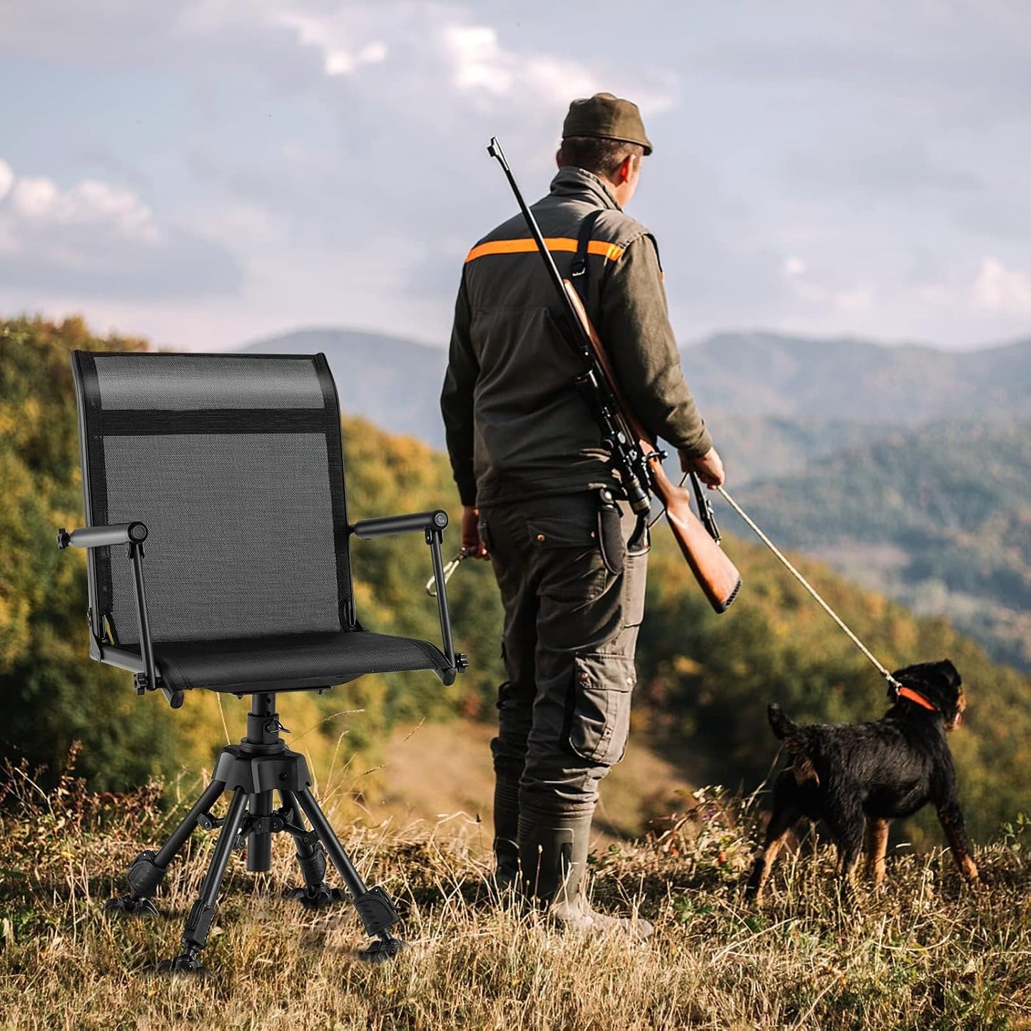 Swivel Blind Chair 360-degree rotation Base Folding Hunting Chair