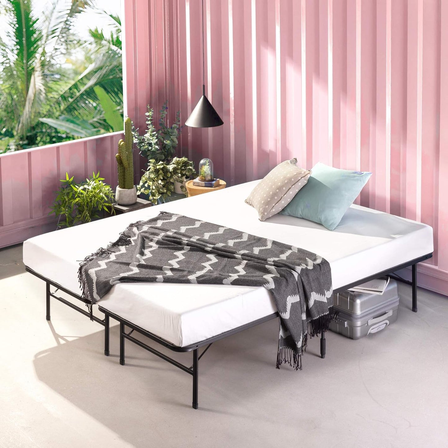 Metal Platform Bed SmartBase 14"H Underbed Storage, Full Size